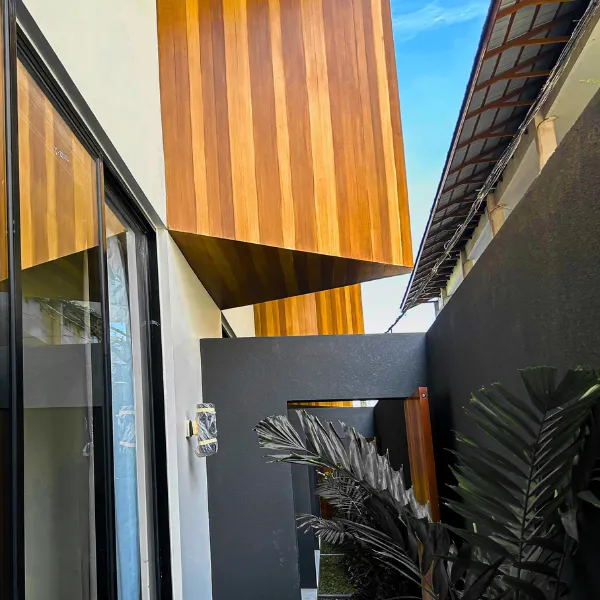 Aplikasi dinding luar menggunakan produk Conwood Bogor asli